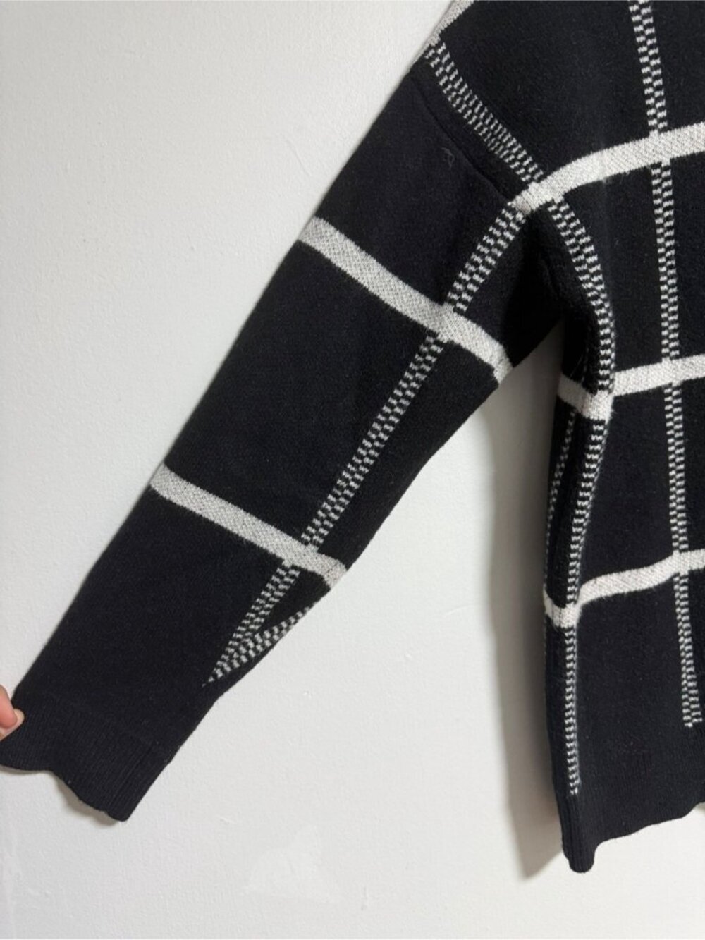 Loved + Adored Windowpane Knit Sweater - Small - Picture 5 of 9